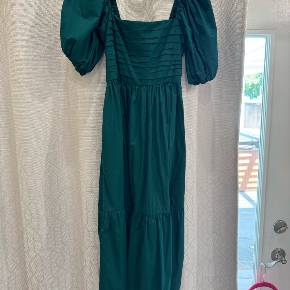 Abercrombie & Fitch Green Puff Sleeve Sundress